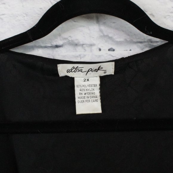 ULTRA PINK Lace Flowing Top Shirt Blouse Size 2X - Picture 6 of 8